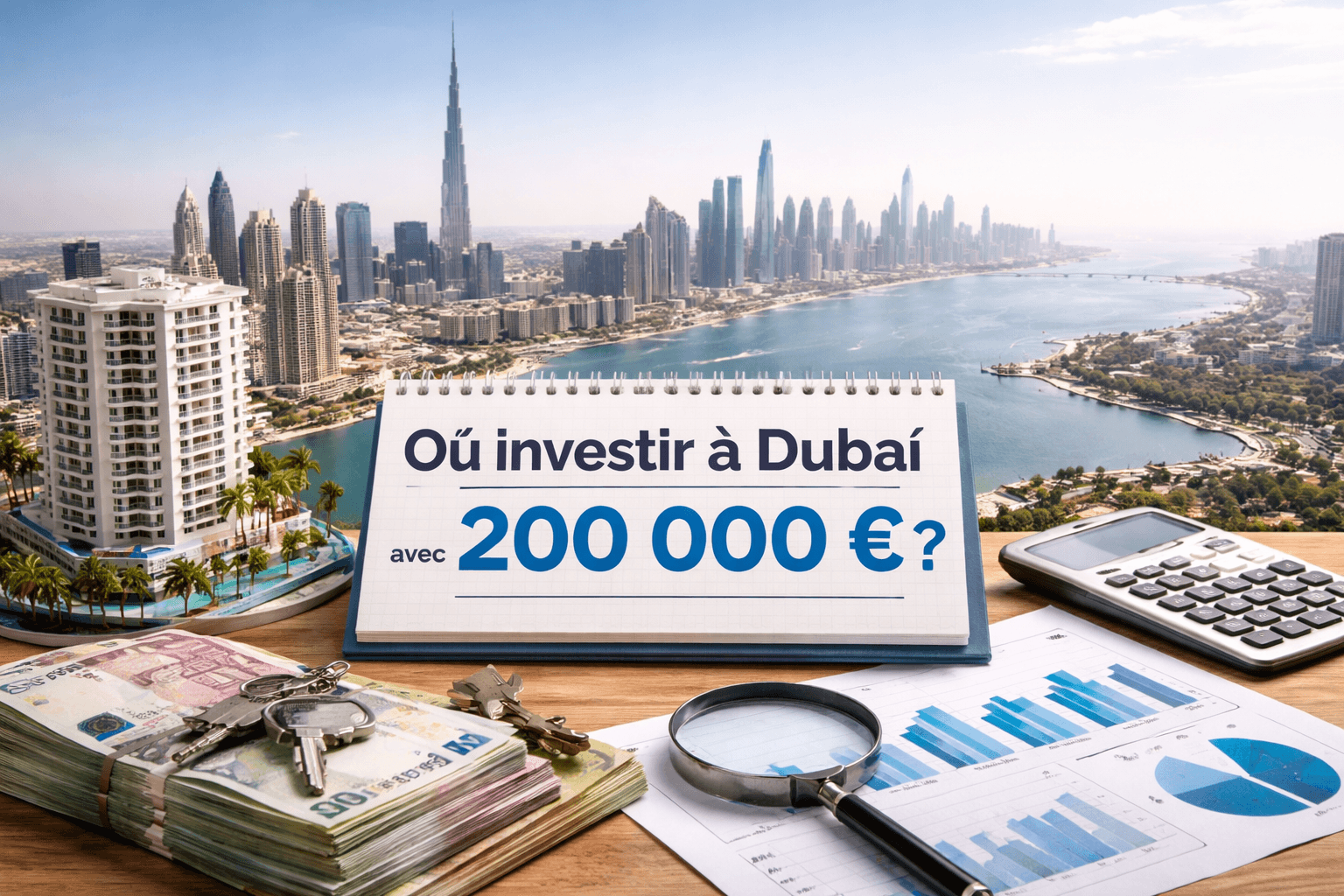 Illustration : Où investir à Dubaï avec 200 000€ en 2026 ?